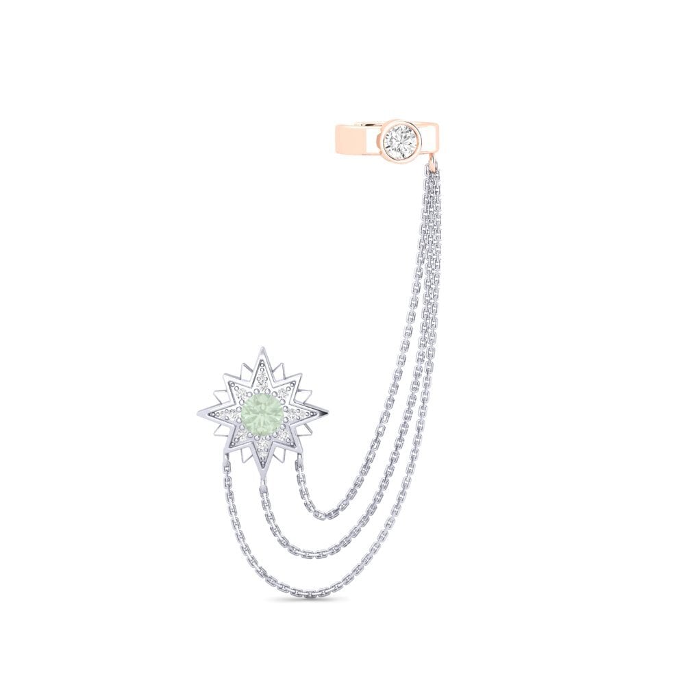 Brincos Argolas sem furos white_red-375 Ametista Verde