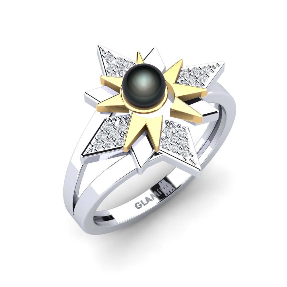 Or Blanc & Jaune 14k Bague Extrasolar