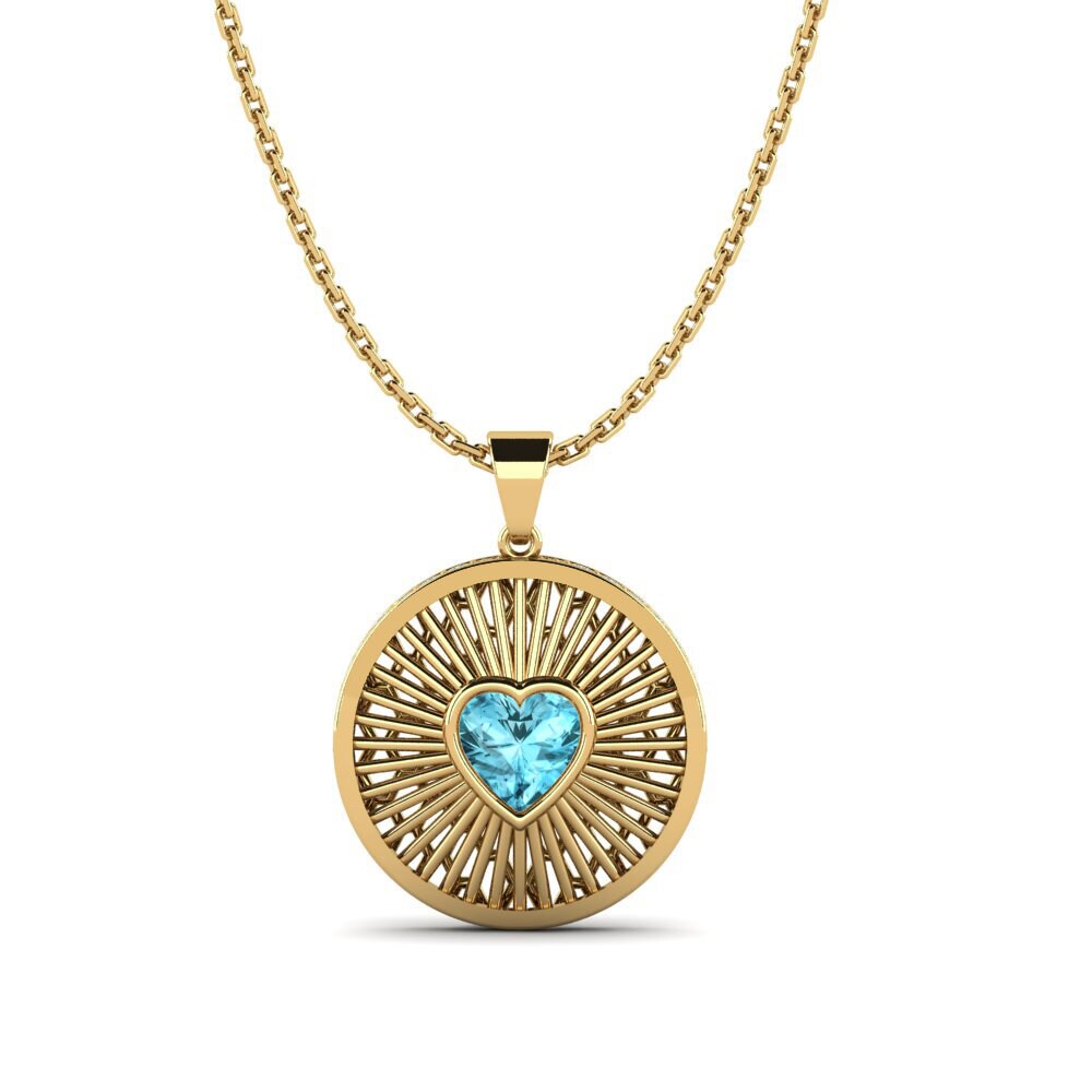 Blue Zircon Women's Pendant Ezekielie