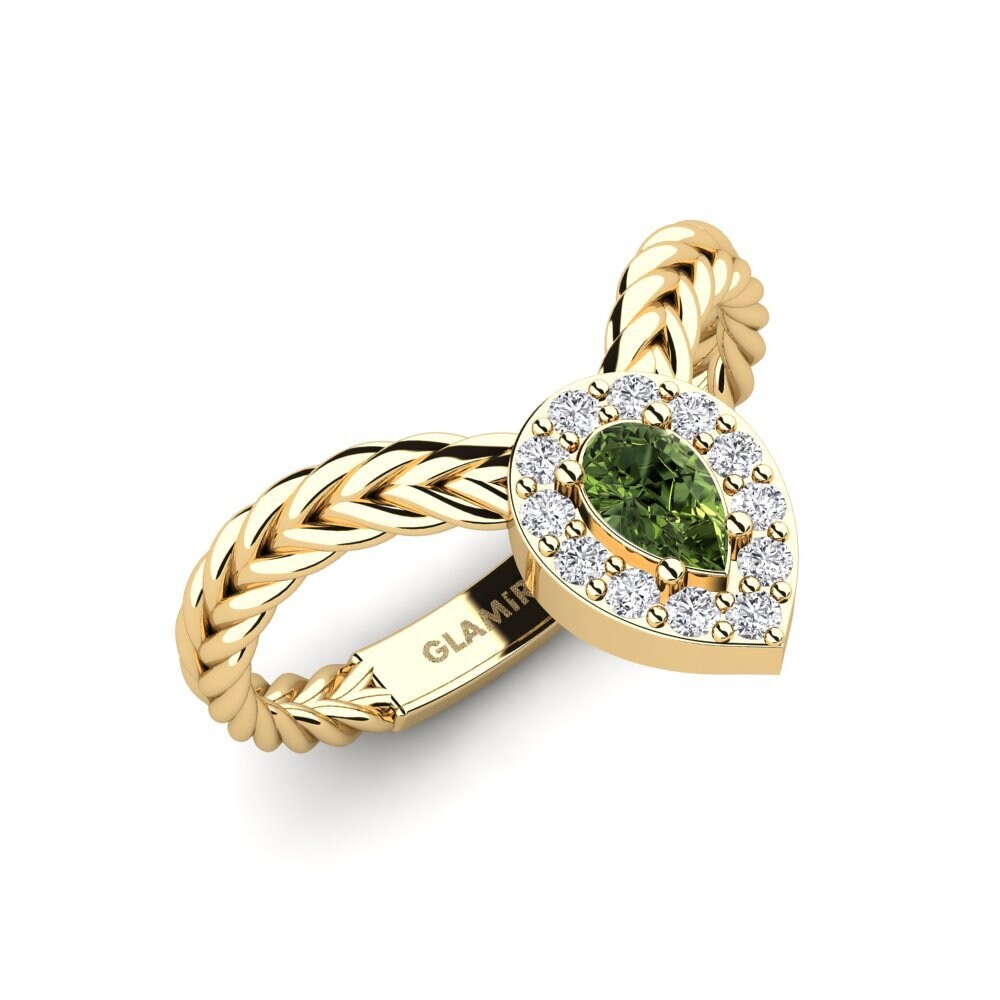 Green Sapphire Engagement Ring Eztia