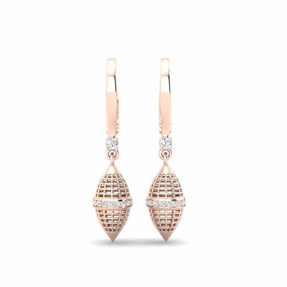 14k Oro Rosa Pendiente de mujer Fail