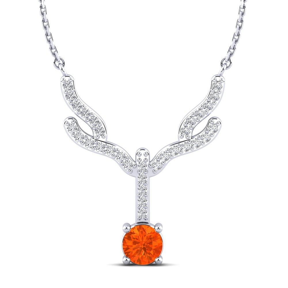 Fire Opal Women's Necklace Fallon