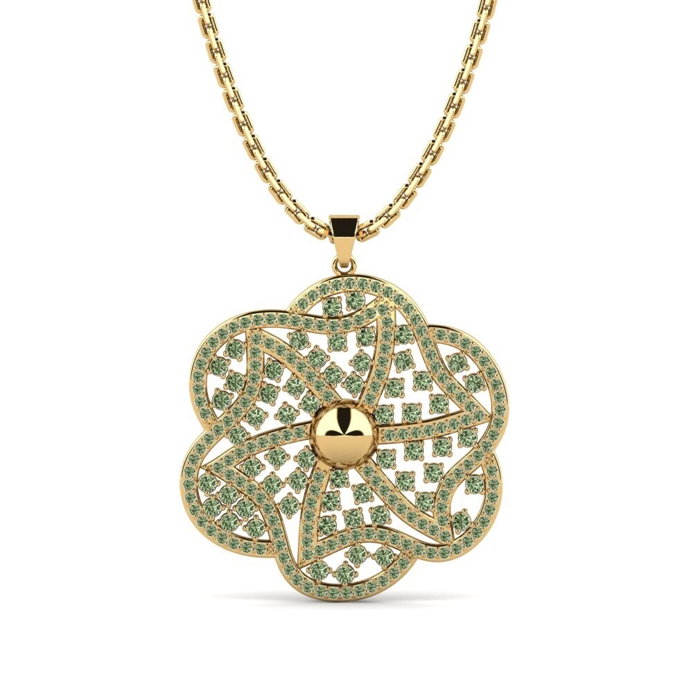 Diamante Verde Colgante de Mujer Famello