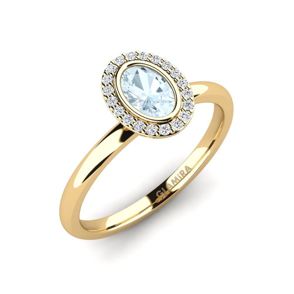 Aquamarine Engagement Ring Familotan