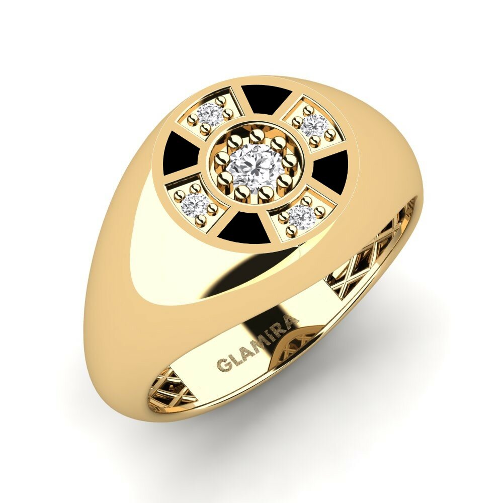 Saphir Blanc Anneau rose Famu