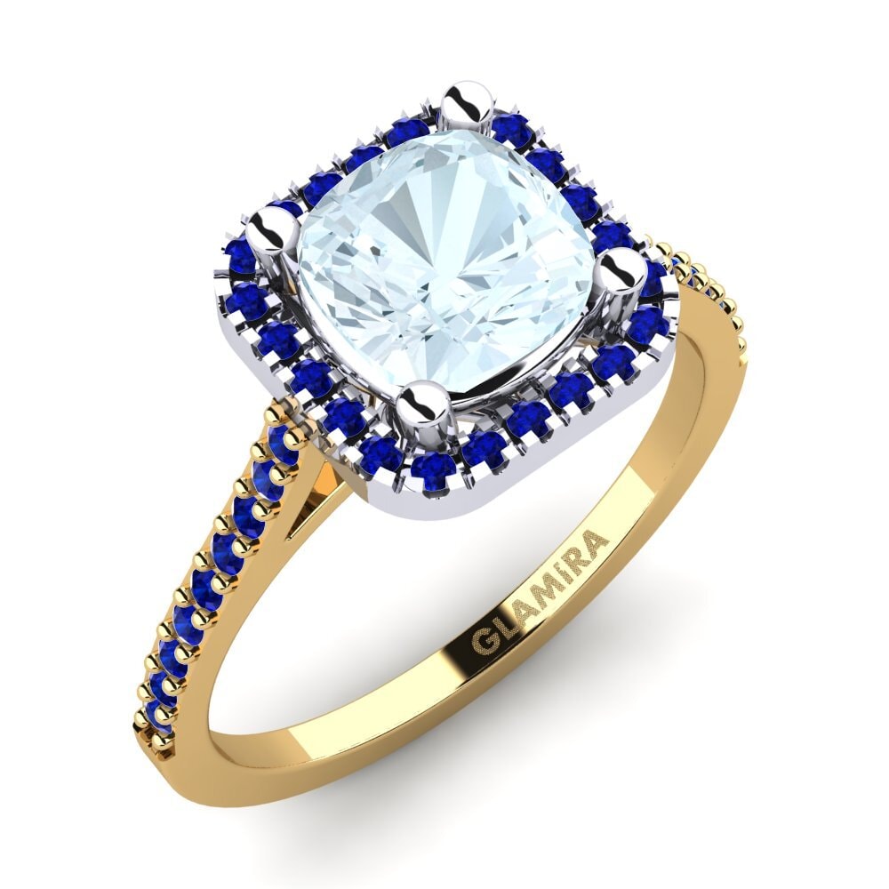 14ct Yellow / White Gold Engagement Ring Fanetta