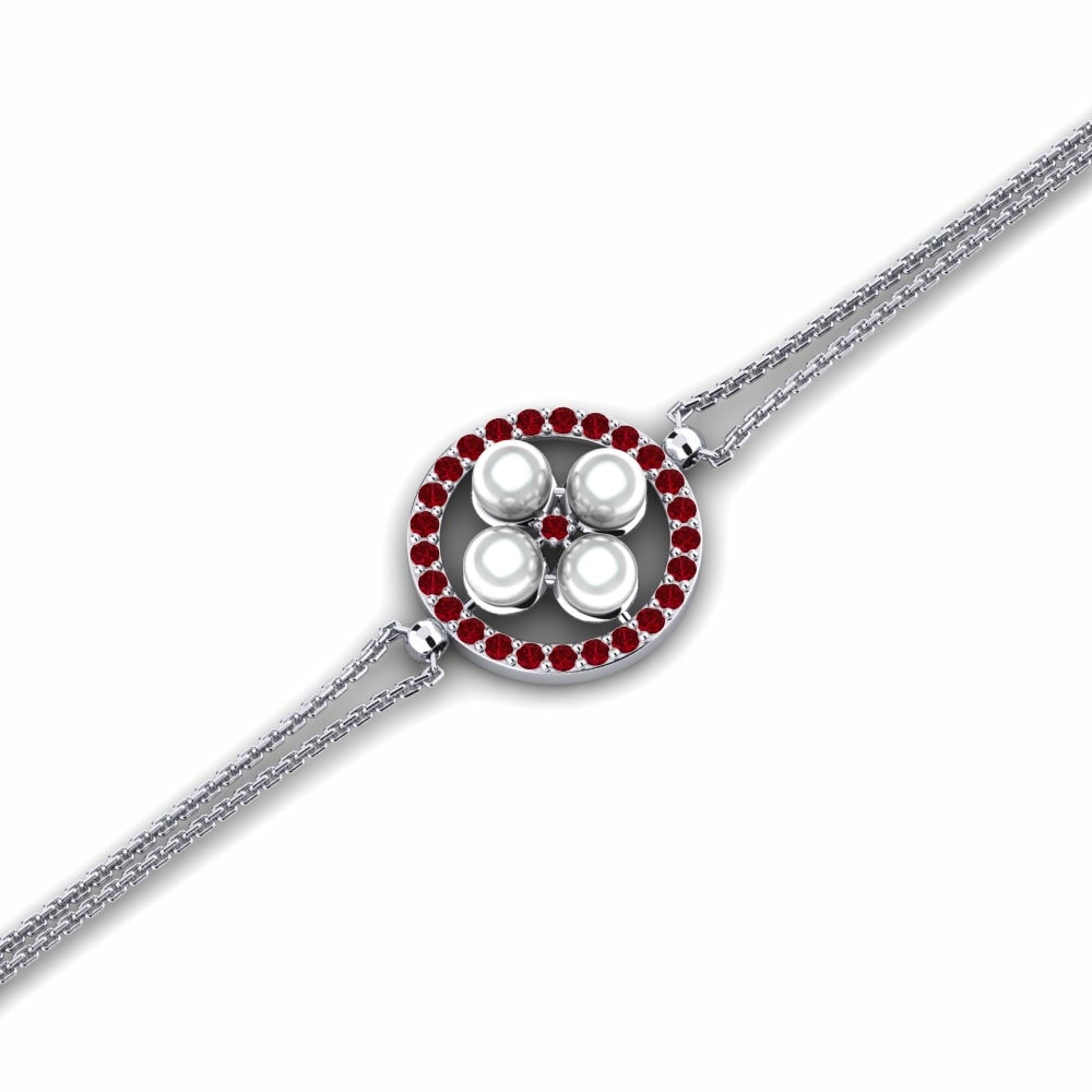 Bracelet pour femme Fannujahir Swarovski Rouge