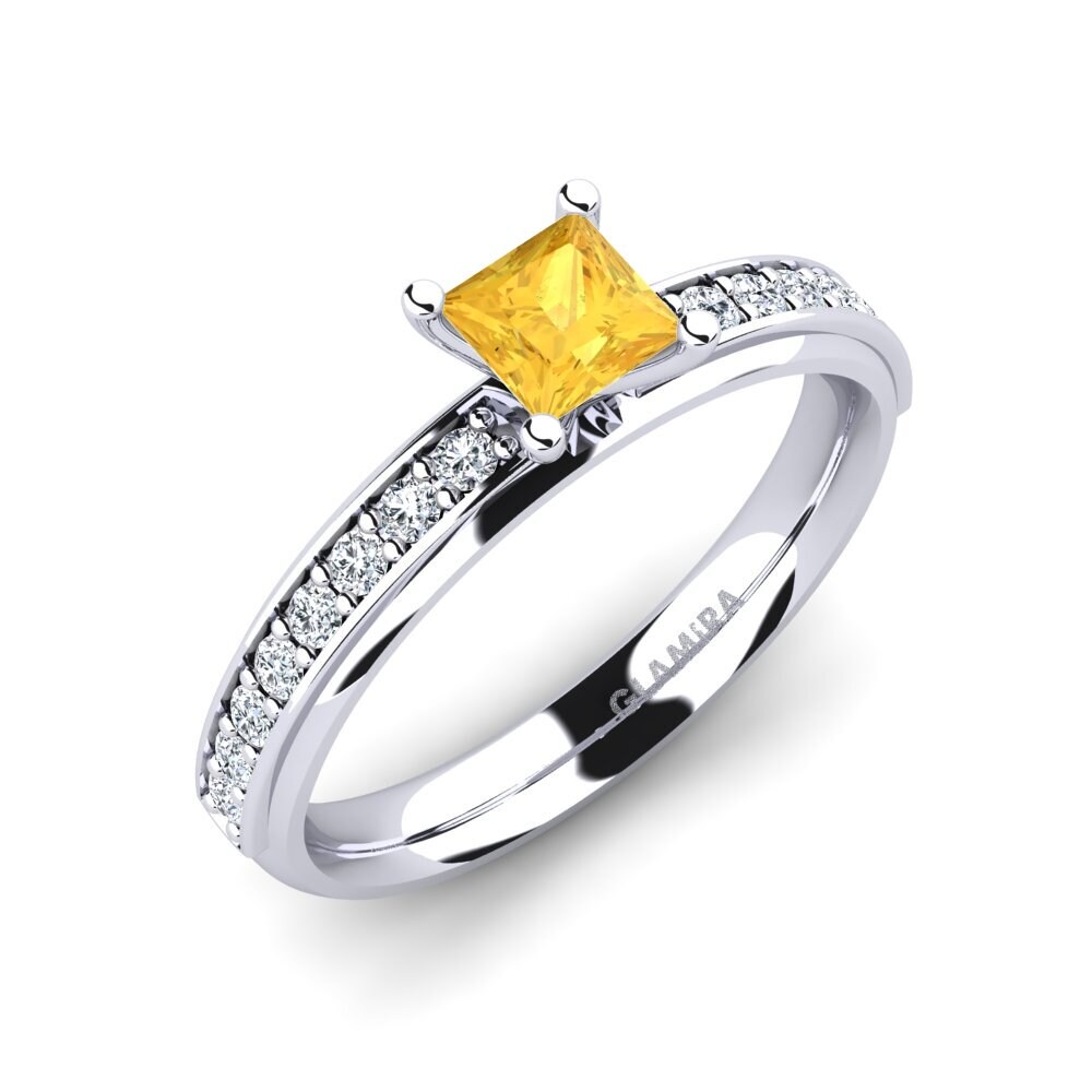 Princess Citrine Engagement Ring Fantine