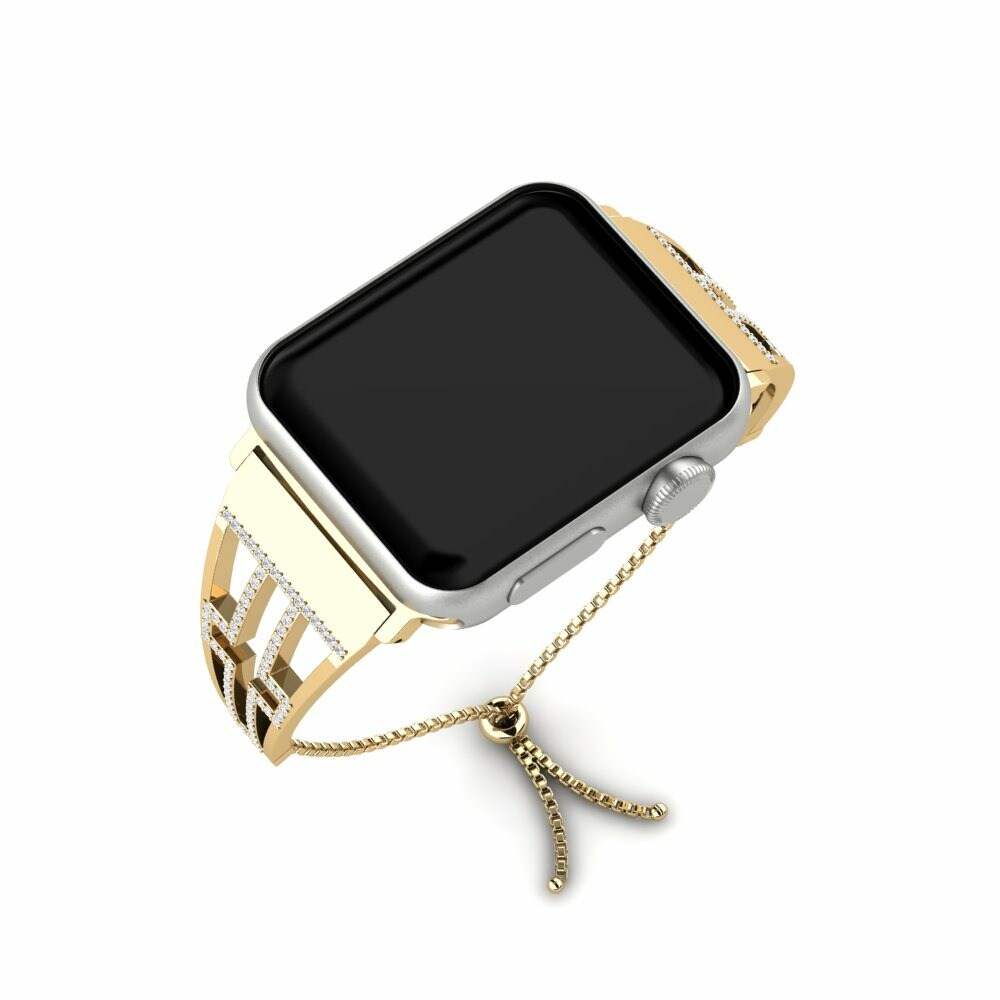 Stainless Steel /14k Yellow Gold Apple Watch® Strap Farewell - B