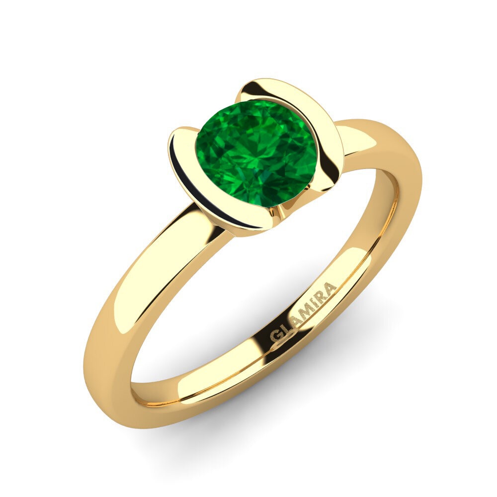 Emerald (Lab Created) Engagement Ring Farrah