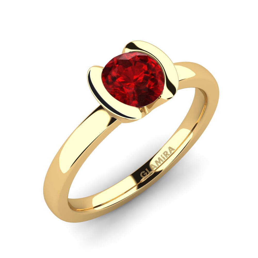 Ruby (Lab Created) Engagement Ring Farrah