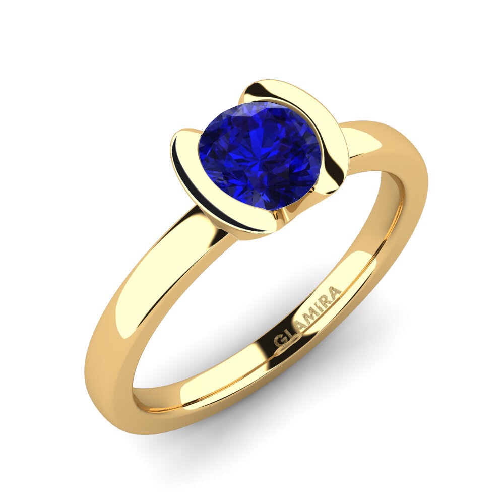 Sapphire (Lab Created) Engagement Ring Farrah