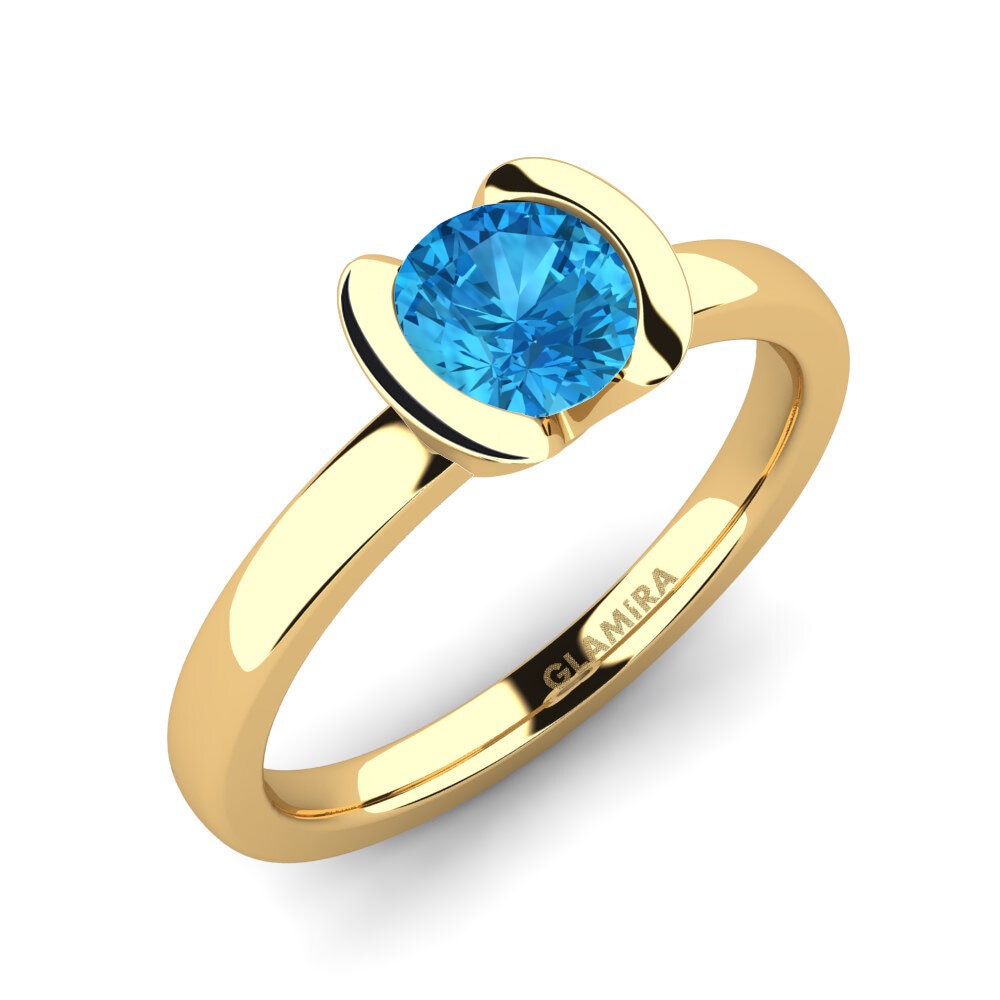 Blue Topaz Engagement Ring Farrah