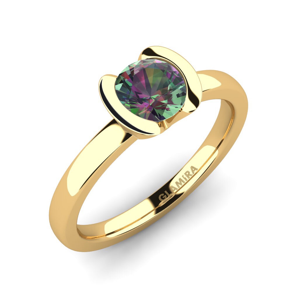 Topacio Místico Anillo de compromiso Farrah