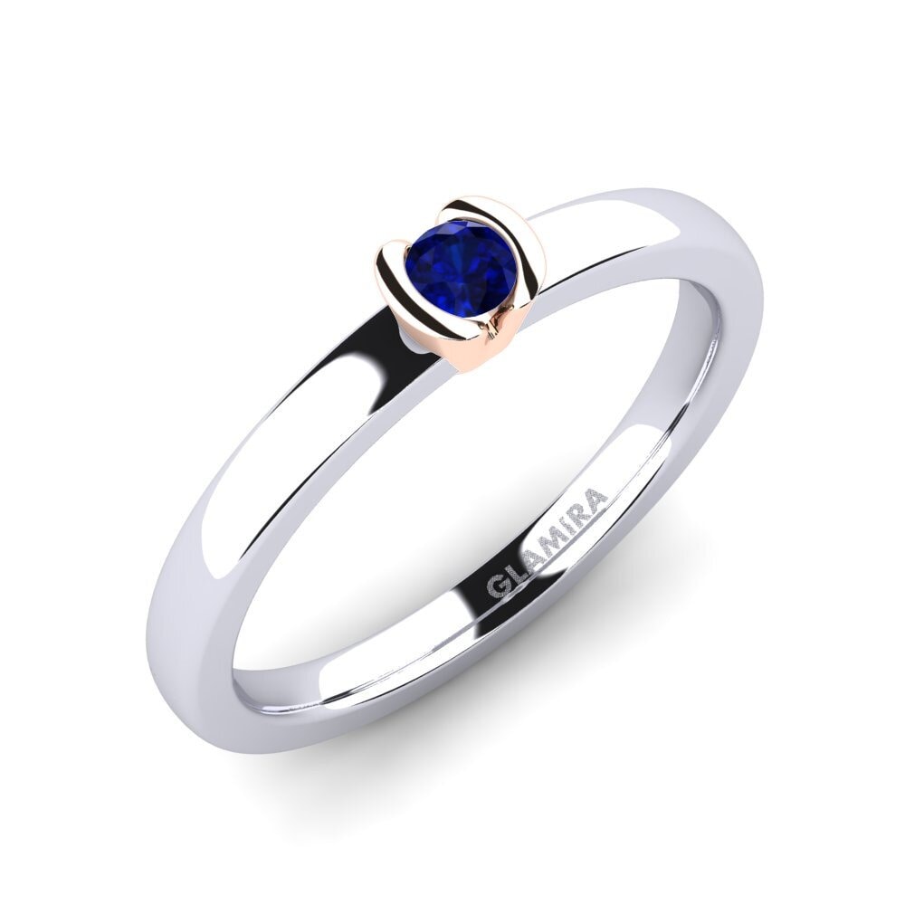 18ct White / Rose Gold Sapphire Engagement Ring Farrah 0.1crt
