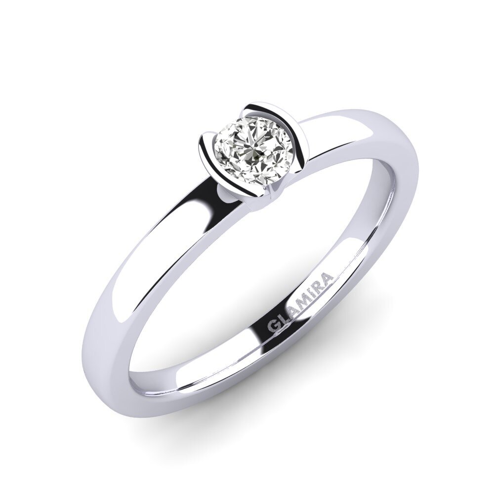 Anello di fidanzamento Moissanite bianca taglio tondo 2,85 ct Anello di fidanzamento Moissanite bianca taglio tondo 2,85 ct