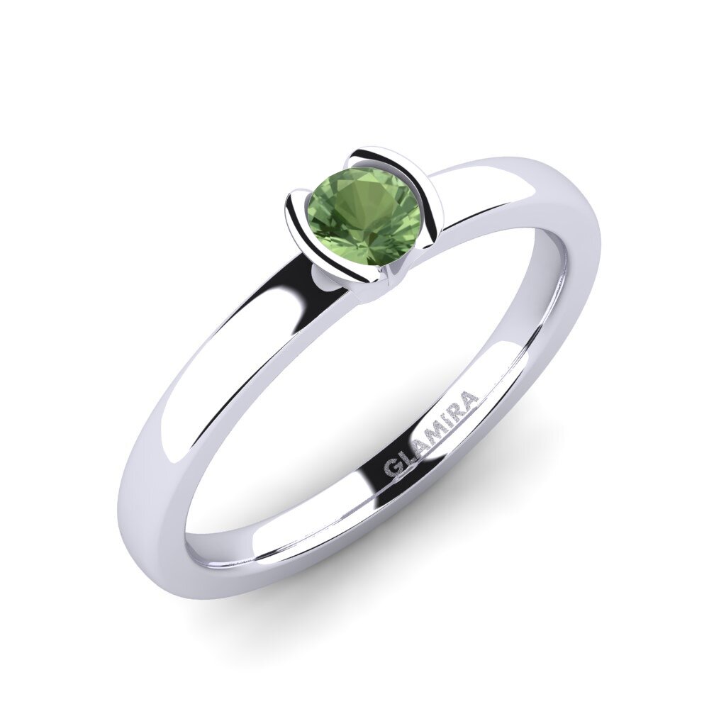 Green Sapphire Engagement Ring Farrah 0.25 crt