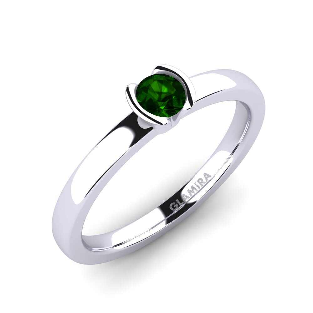 Green Tourmaline Engagement Ring Farrah 0.25crt