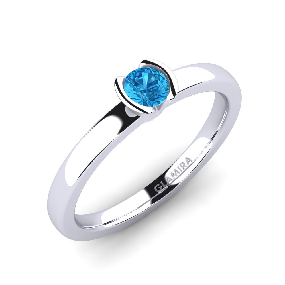 Blue Topaz Engagement Ring Farrah 0.25crt