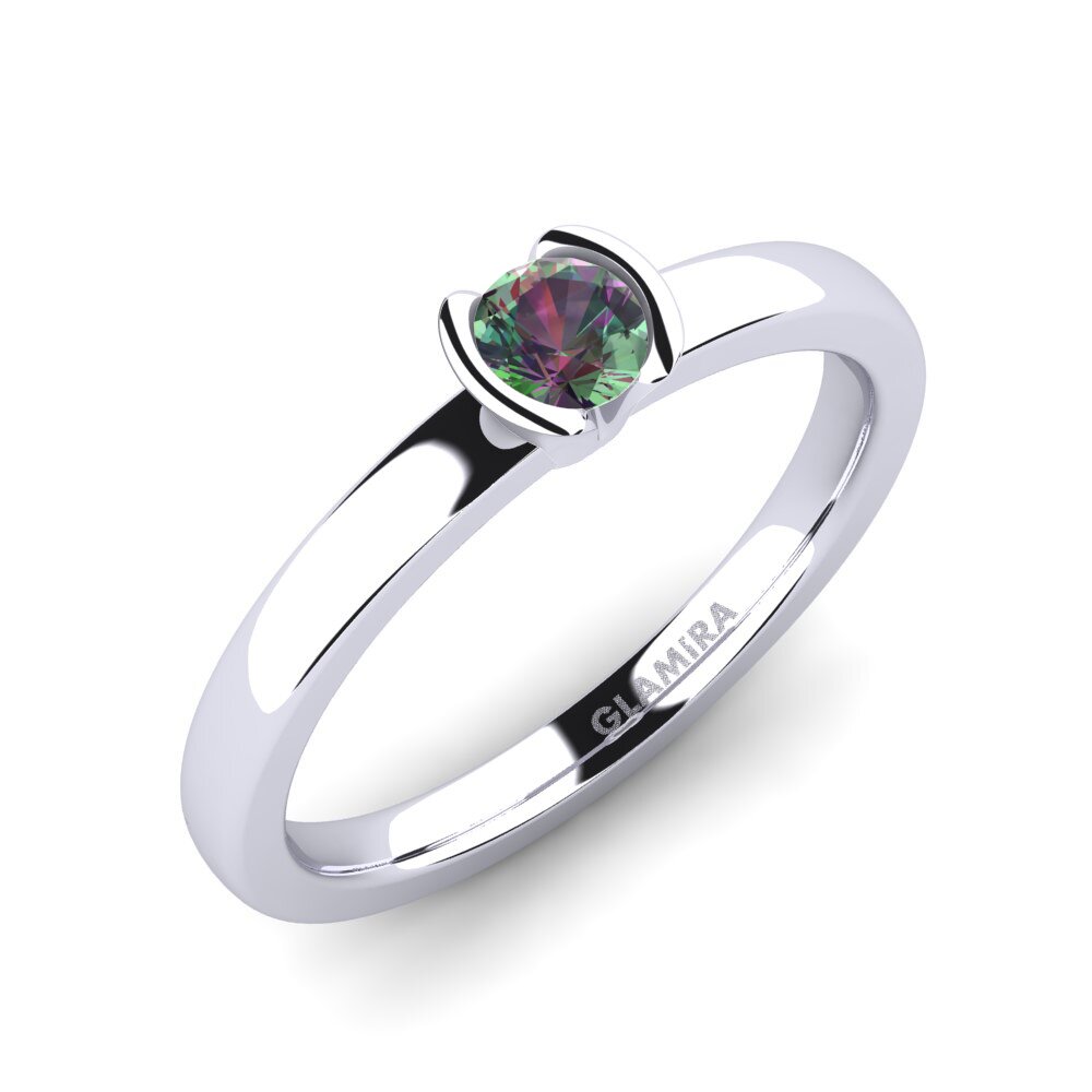 Topacio Místico Anillo de compromiso Farrah 0.25crt