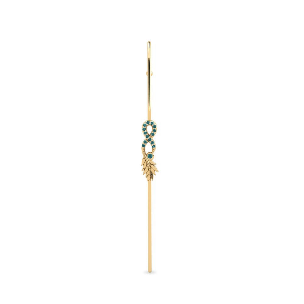 Gelbgold 585 Blauer Diamant Ohrpiercings Farton
