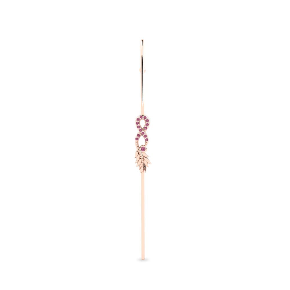 Rotgold 585 Rhodolit-Granat Ohrpiercings Farton