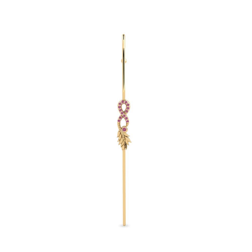 Gelbgold 585 Rhodolit-Granat Ohrpiercings Farton