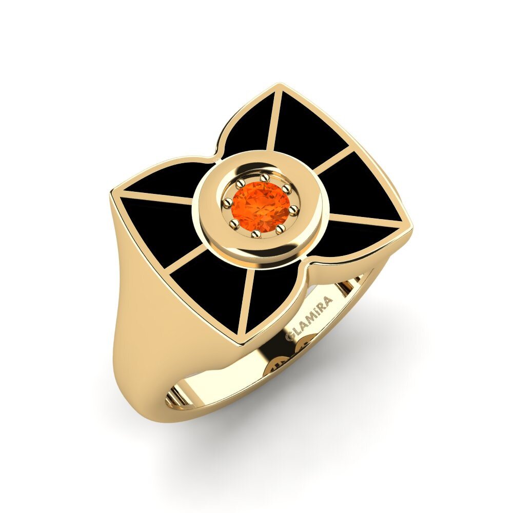14ct Yellow Gold Fire-Opal Men's Ring Fatunatij