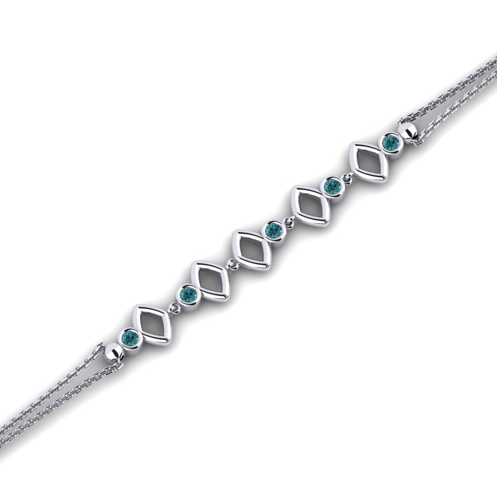 Diamant Bleu Bracelet pour femme Faturned