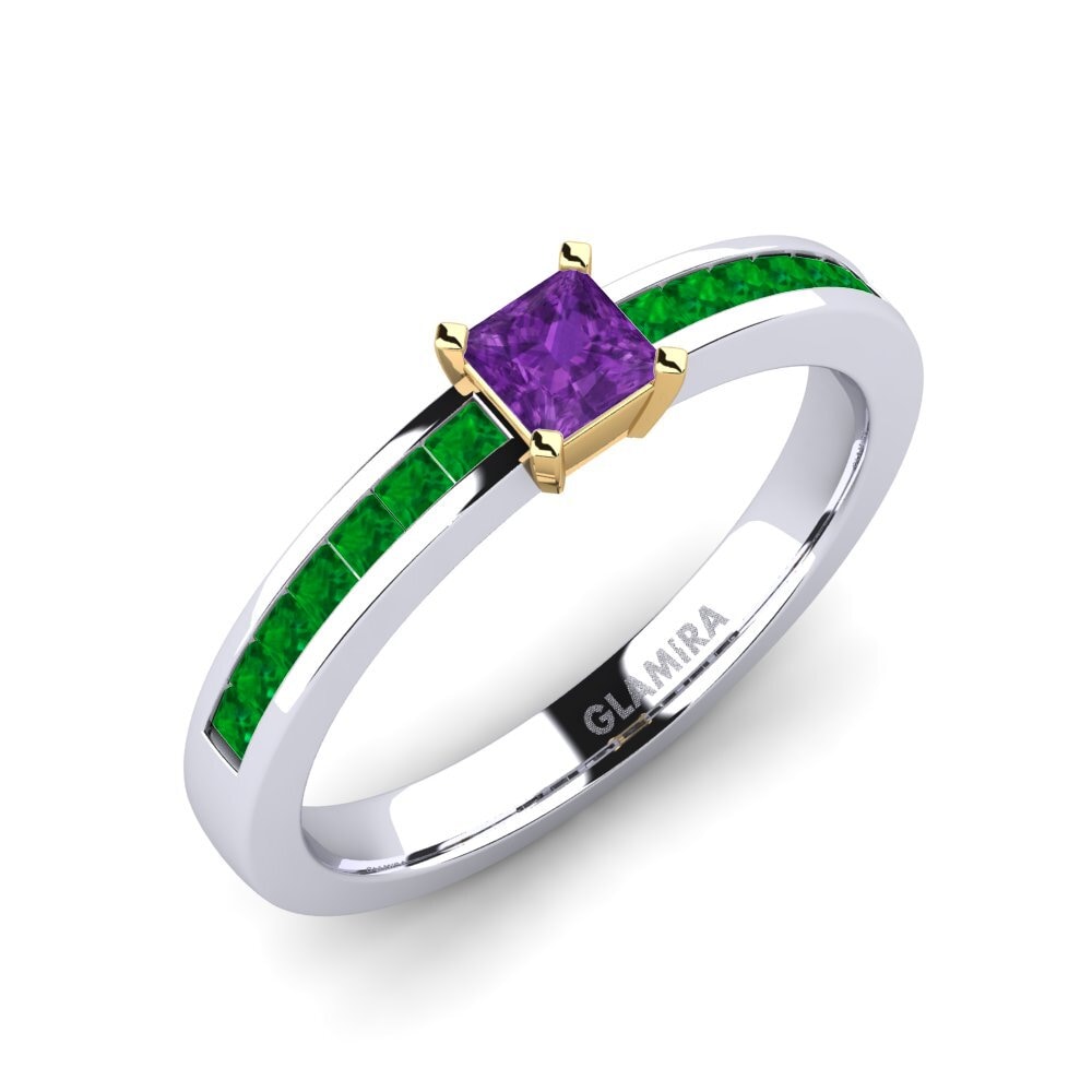 14ct White & Yellow Gold Engagement Ring Fausta 0.27 crt