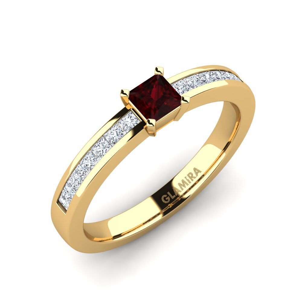 Garnet Engagement Ring Fausta 0.27 crt