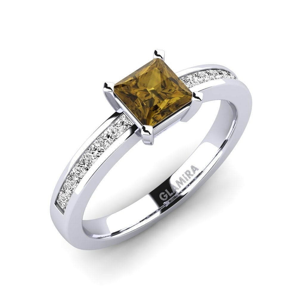 Bruine zirkoon Verlovingsring Fausta 0.93 crt