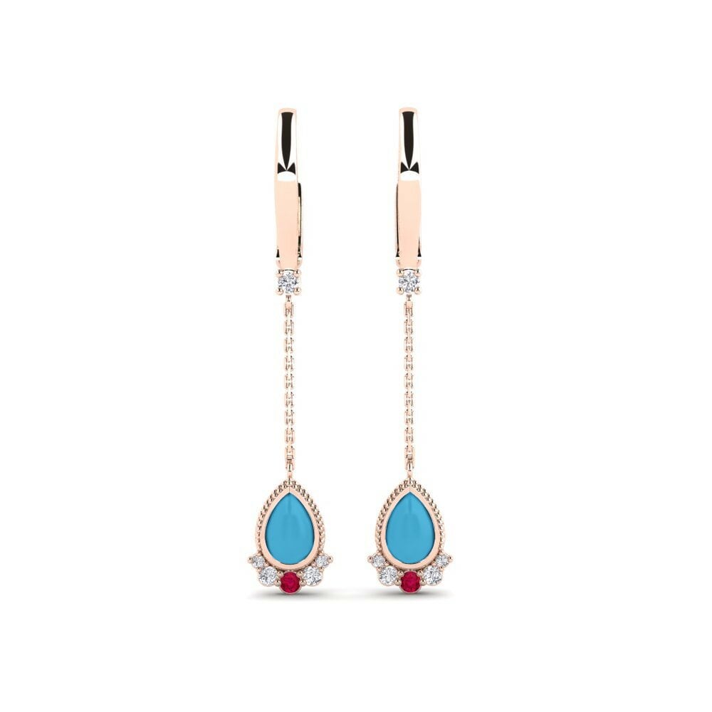 14K Rood Goud Dames Oorbellen Faustum