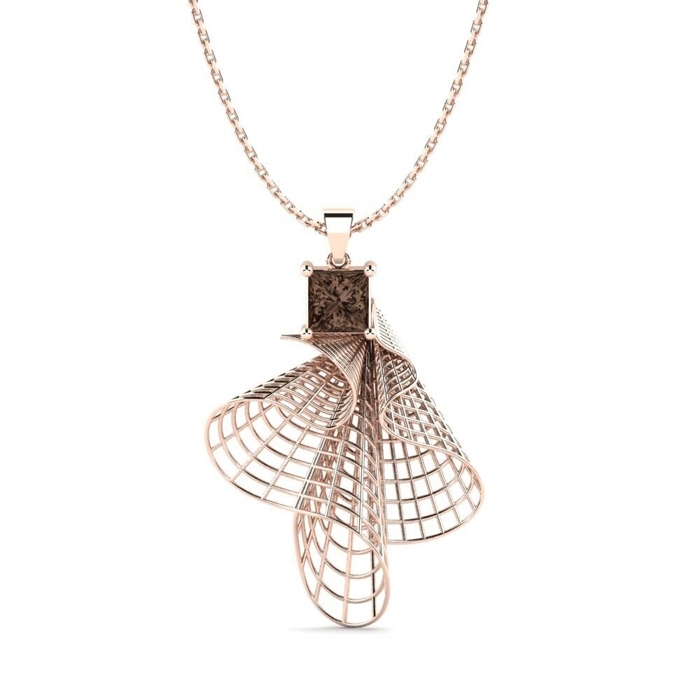 Fusion Smoky Quartz 14k Rose Gold Necklaces