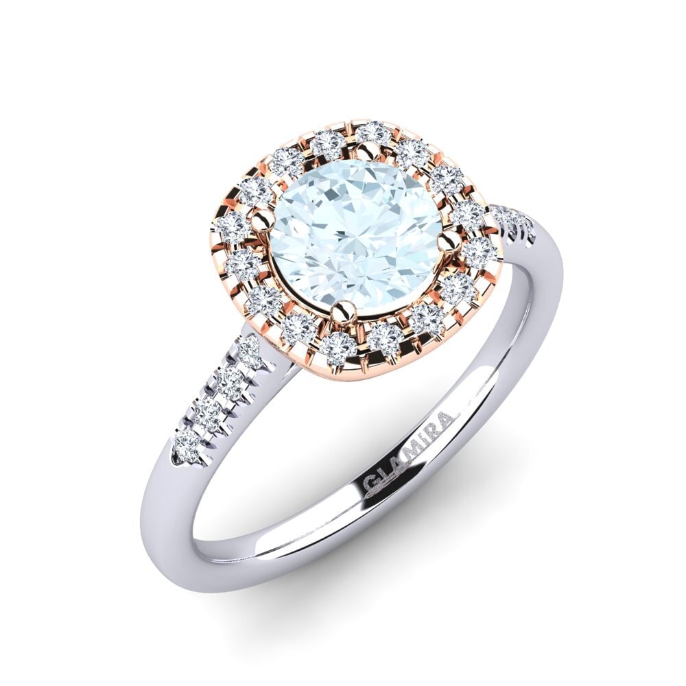 14ct White / Rose Gold Engagement Ring Fayette