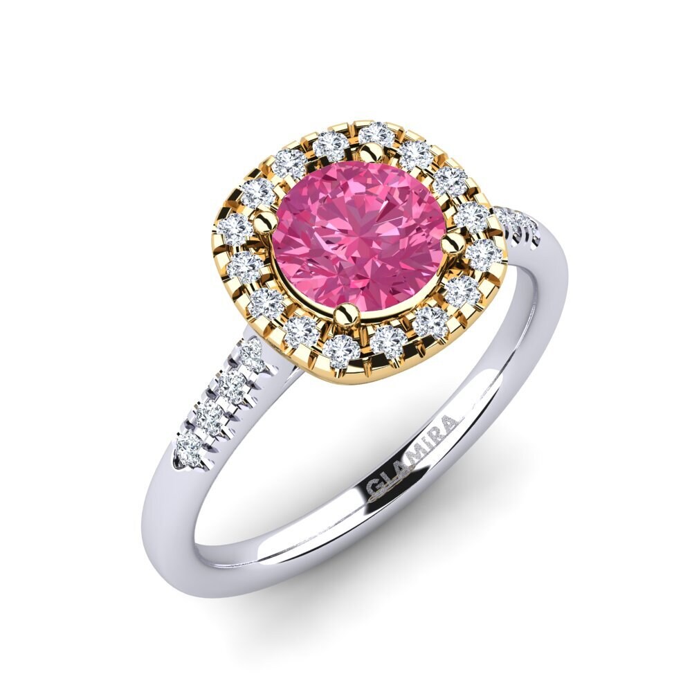Or Blanc & Jaune 18k Bague de fiançailles Fayette
