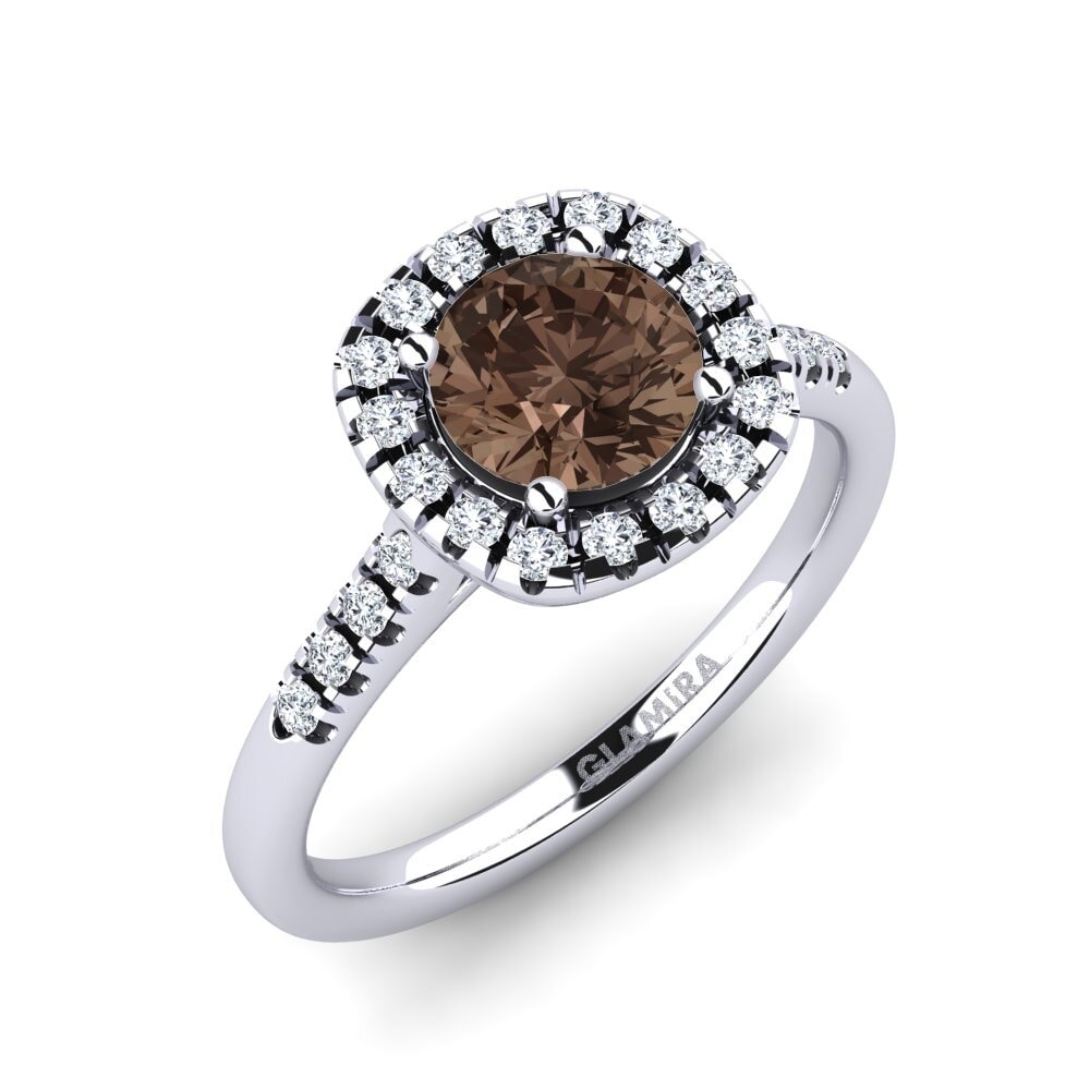 Smoky Quartz Engagement Ring Fayette