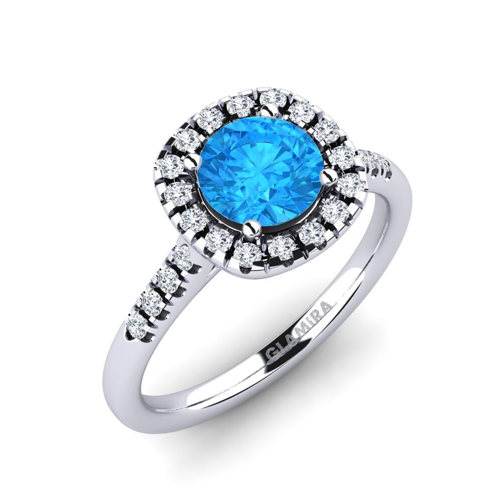 Blue Topaz Engagement Ring Fayette