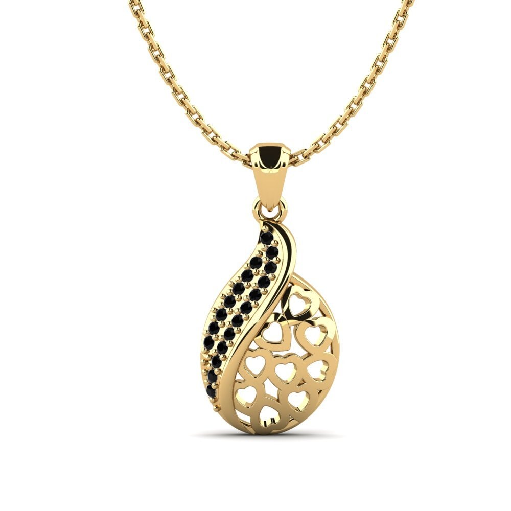 Diamant Noir Pendentif pour femme Fayina