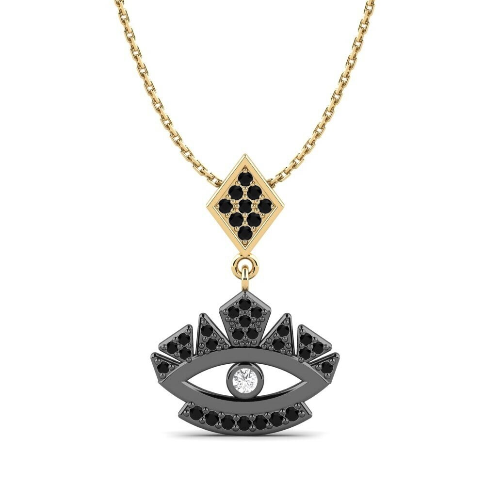 14k Oro Amarillo Colgante de Mujer Fecha