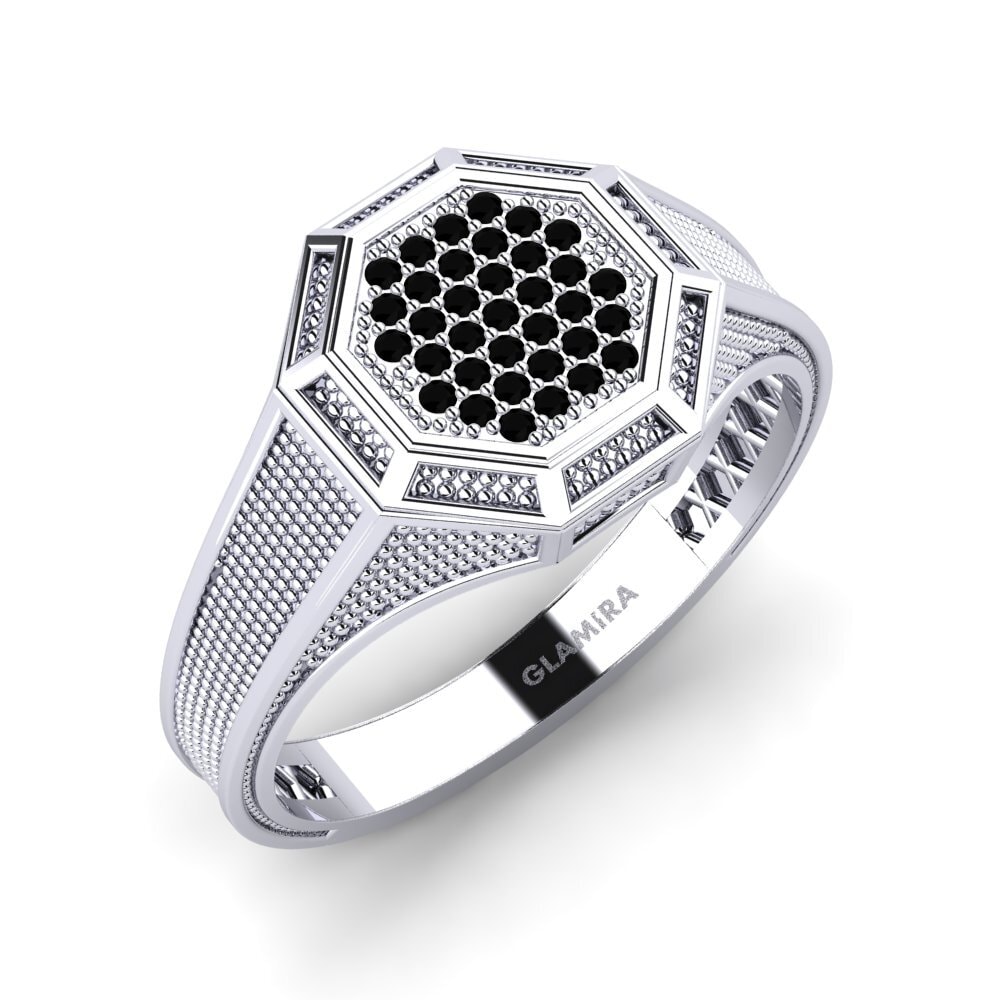 Zafiro negro Anillo de Hombre Fedlimid
