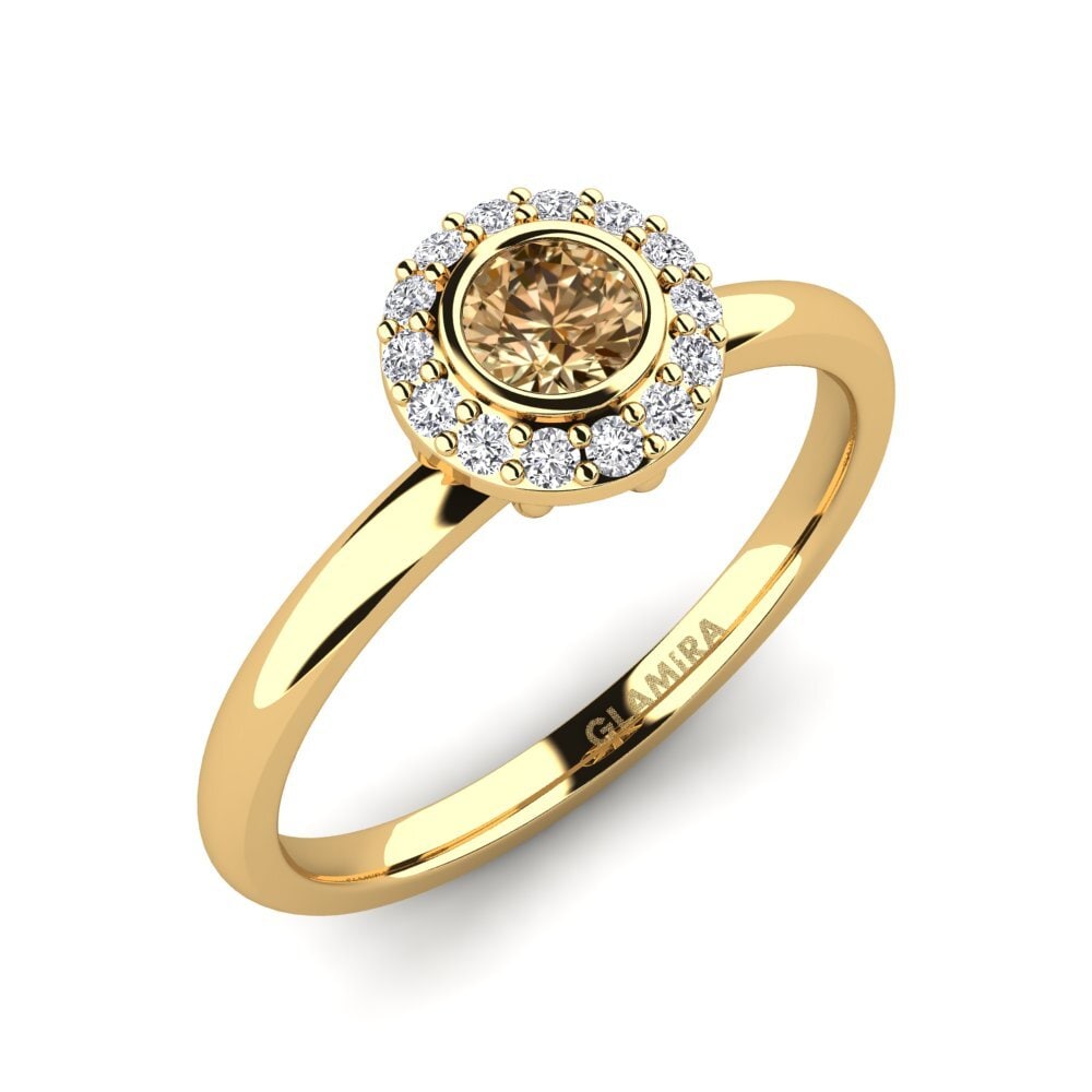 Brauner Diamant Verlobungsring Fegurier