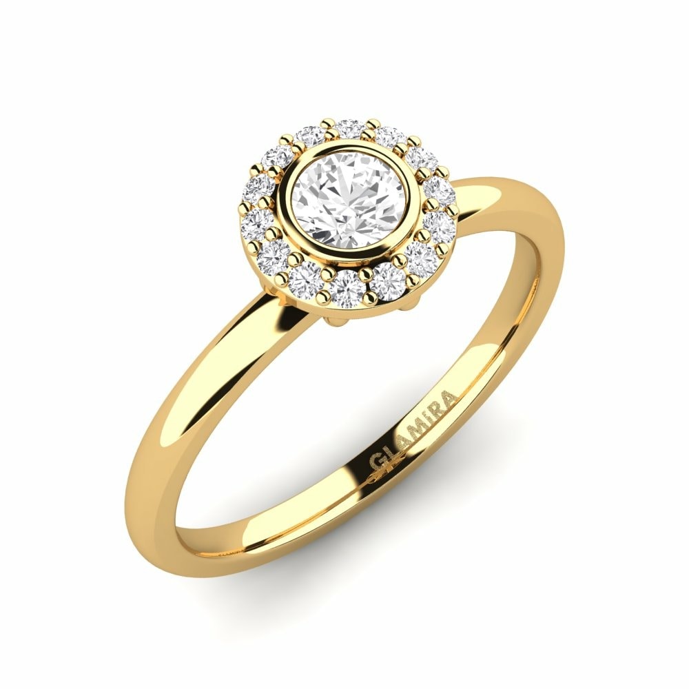 White sapphire Engagement Ring Fegurier