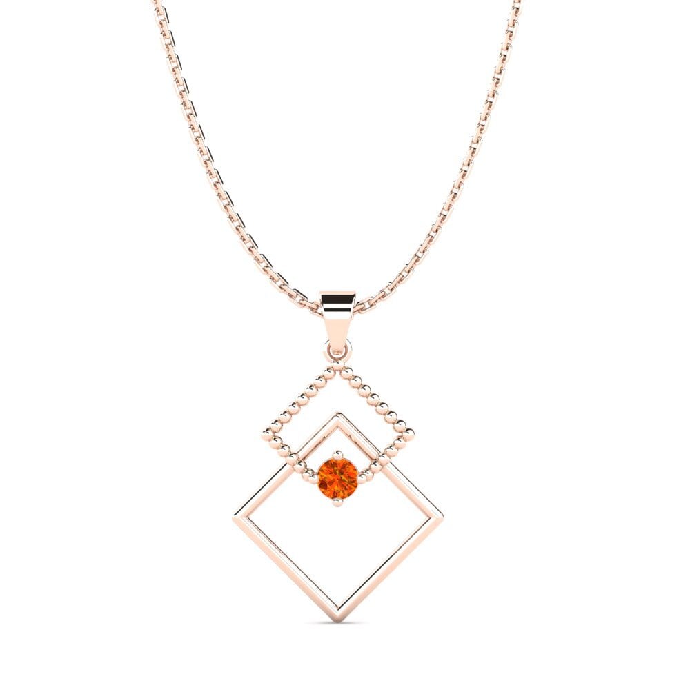 Orange Sapphire Women's Pendant Feixe