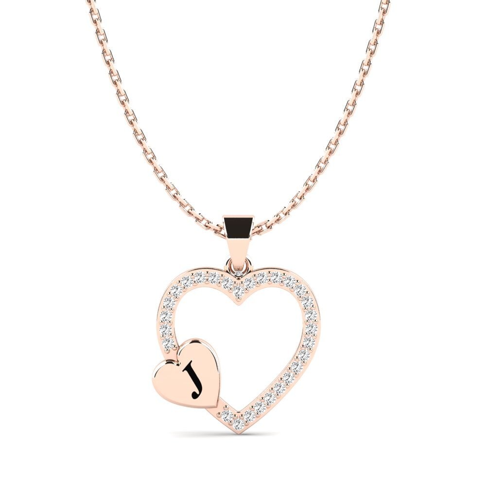 Rotgold 585 Moissanit Damen anhänger Felica