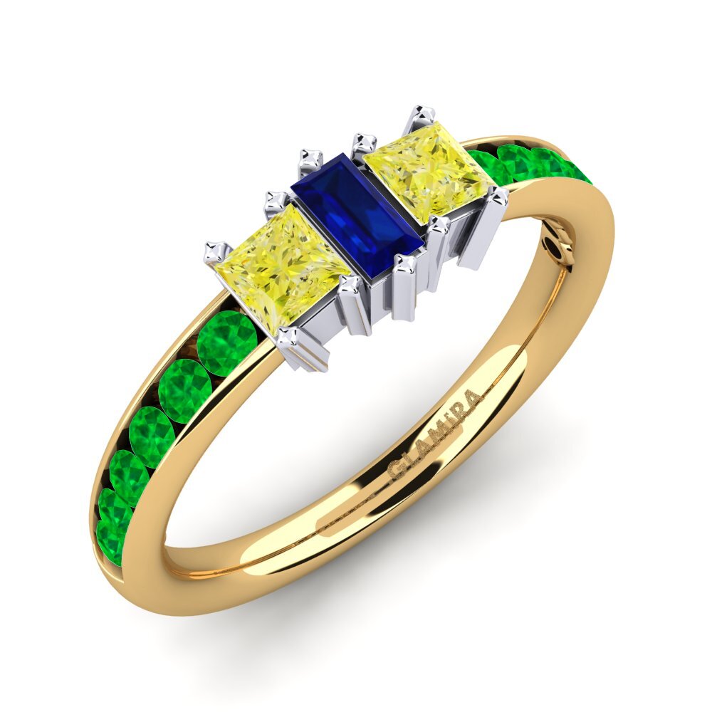 9K Yellow & White Gold Engagement Ring Felicidad