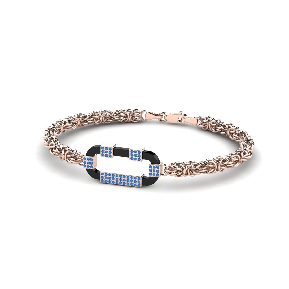 14K Rose Gold Dark Blue Zirconia Bracelet Fellers