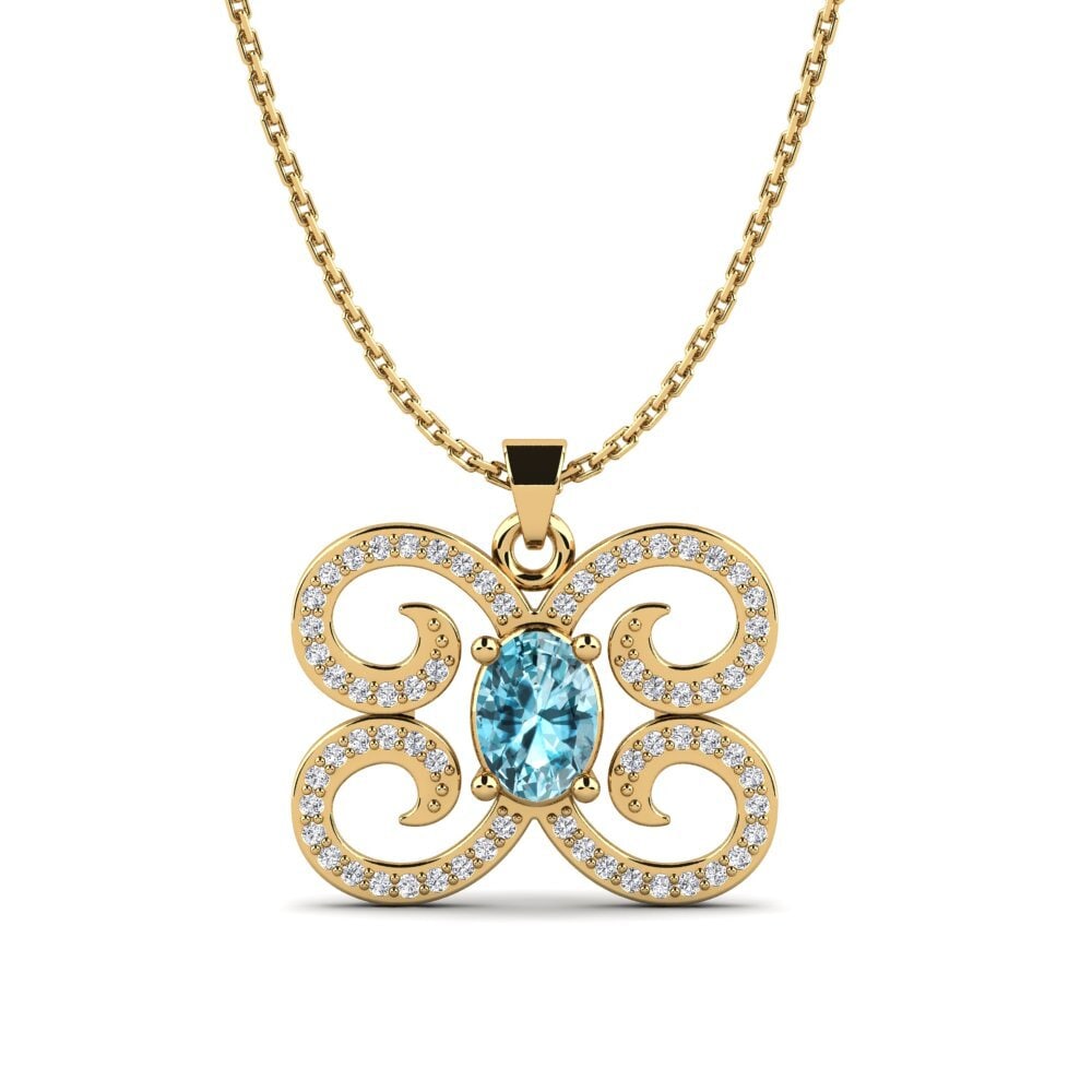 Blue Zircon Women's Pendant Feloniz