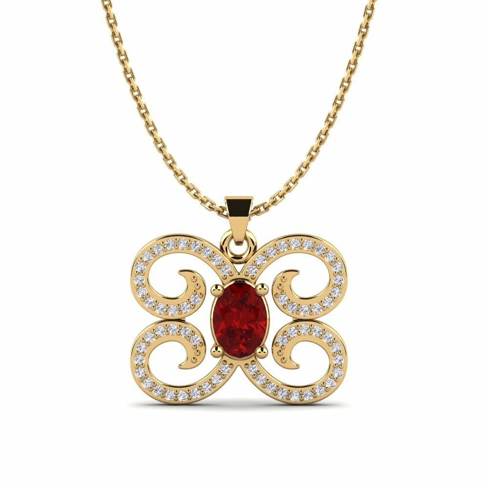 Ruby (Lab Created) Women's Pendant Feloniz