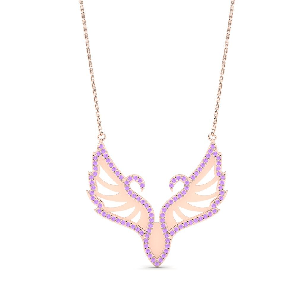 Amethyst Damen halskette Femund